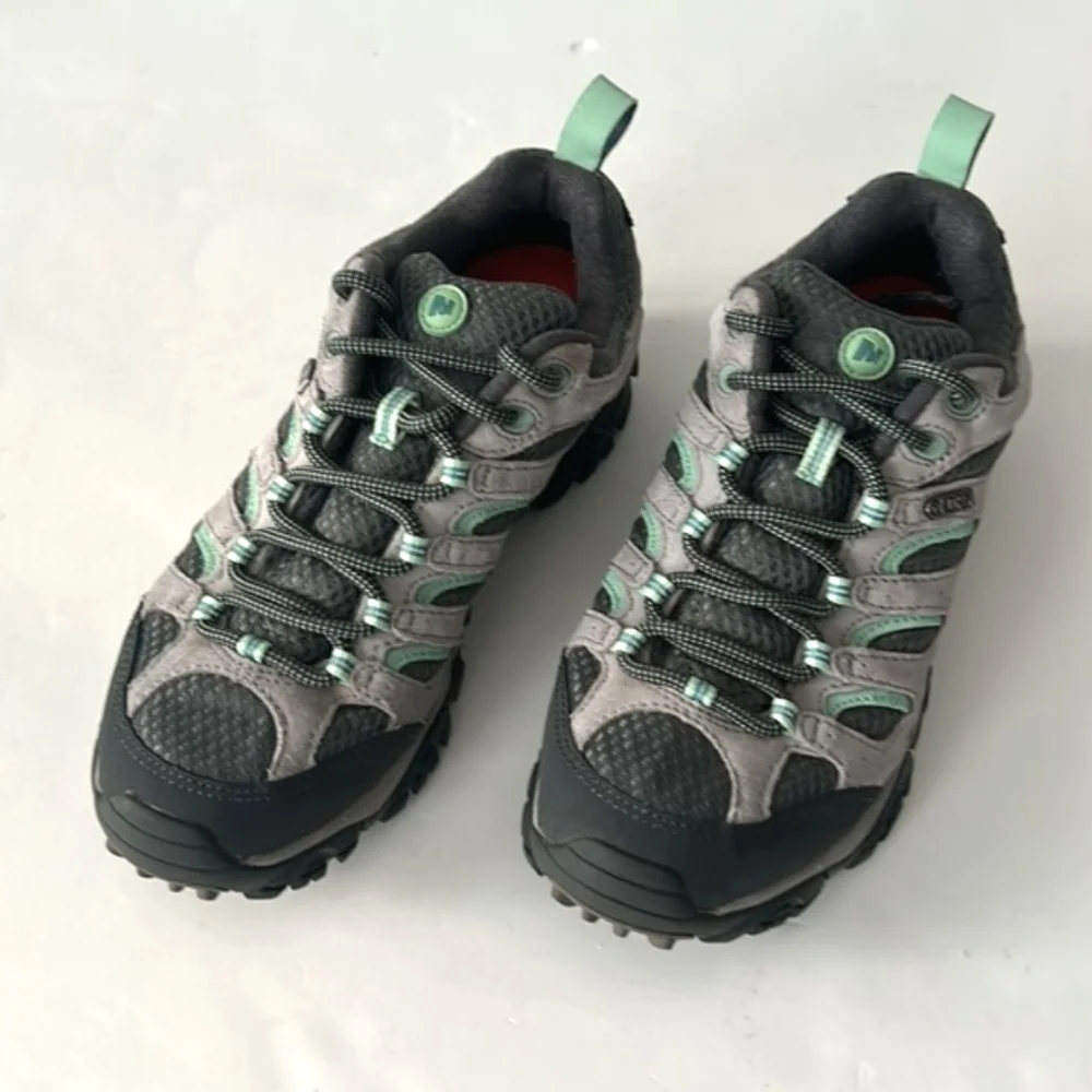 Merrell Moab Waterproof Hiking Shoe Drizzlemint Hiker size 7 - Picture 6 of 11